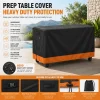 Prep Table Cover Waterproof, Heavy Duty 600D Outdoor Cart Cover with Windproof Straps & UV Protection for Grill Table, Outdoor Kitchen & Storage Cart