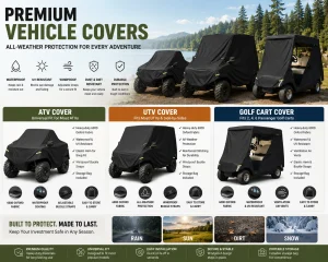 VEHICLE PROTECTION COLLECTION  Premium Covers for ATVs, UTVs & Golf Carts