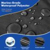 1200D Waterproof Boat Cover - Fits Bass, V-Hull, Tri-Hull, Fish & Ski, Runabout Bowrider Boats - Heavy Duty Canvas Black